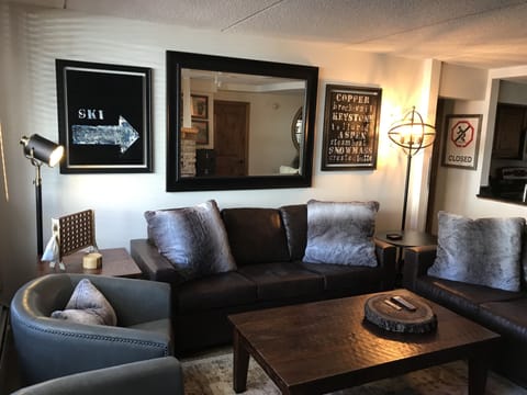 Family Room- pullout sofa bed, 2 swivel chairs, and a loveseat