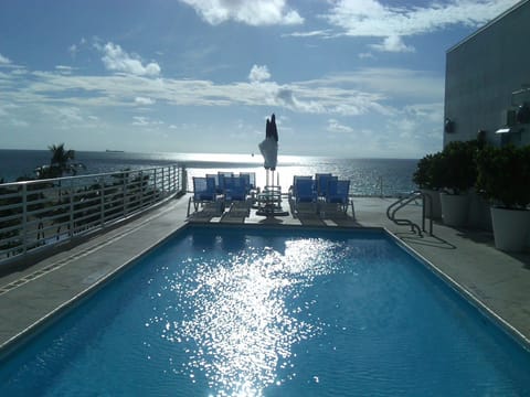 Outdoor pool, a rooftop pool