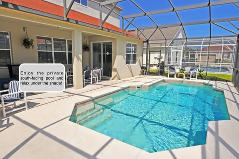 Private south-facing pool with child safety pool fence