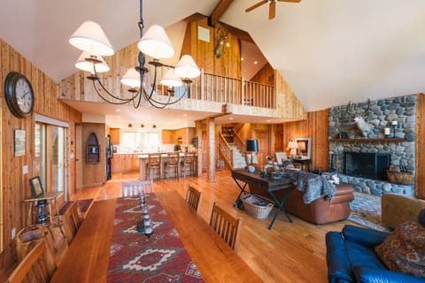 Great room showing the loft