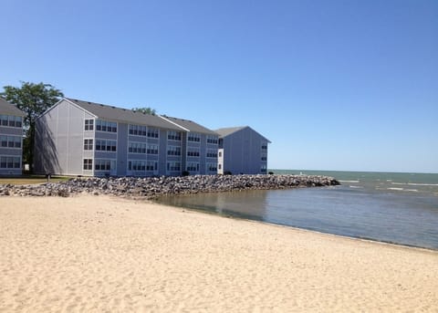 Lakefront Condo with private sandy beach!