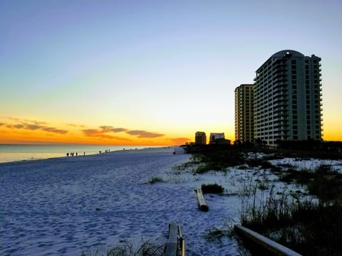 On the beach, beach towels