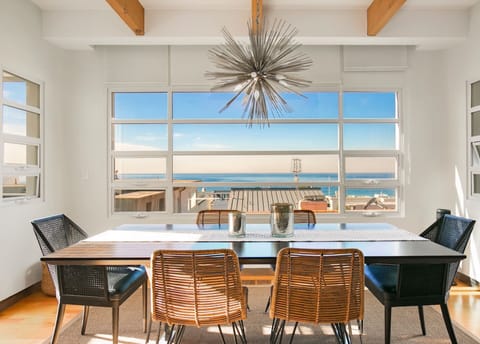 Dining area with expansive ocean views