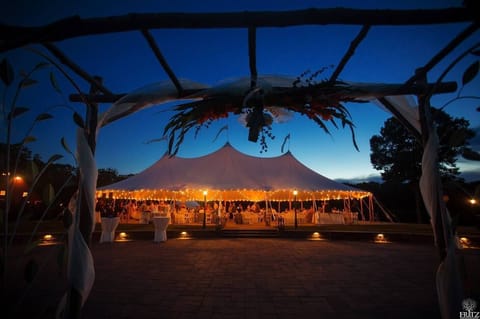 Outdoor banquet area