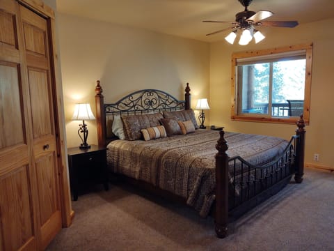 The Primary Bedroom is so comfy and relaxing.  With a walk-in closet & en-suite.