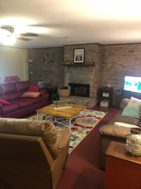 Living area, 2sofas, 2 recliners, WiFi, local television channels.