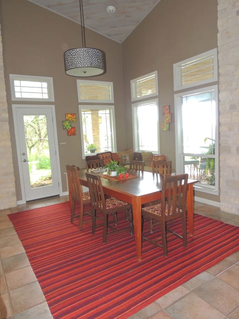 Dining table seats 8