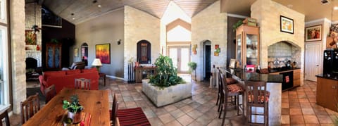 Kitchen living and dining all in an open floor plan