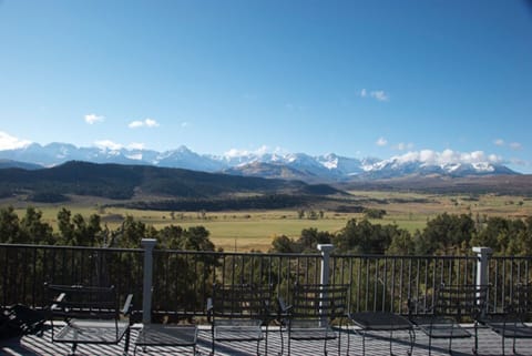 View of San Juan Mountain Range from the deck