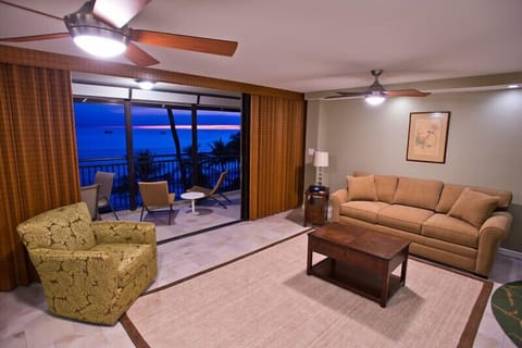 Remodeled living area with dual ceiling fans and central A/C upon request