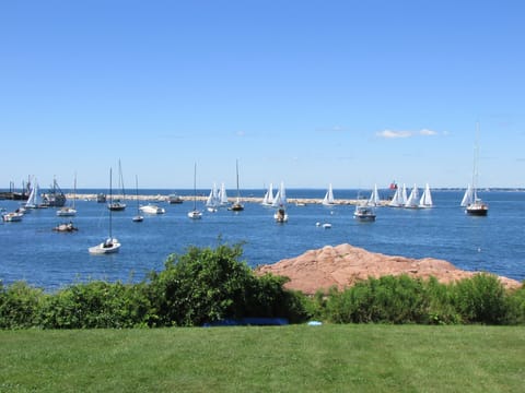 Gorgeous Sakonnet Harbor is out your front door and wonderful rocks to swim off!