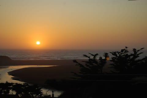 Unwind and enjoy the sunset views from the deck at Sojourn