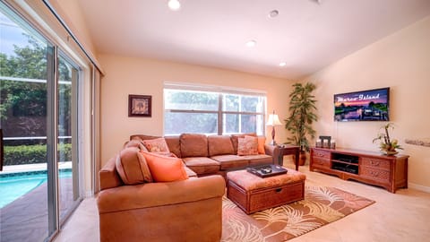 Relax and watch movies or TV on the large flat screen. Wifi throughout the house