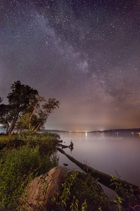 Relax outside and stargaze with the milky way arcing over the Point lakeshore
