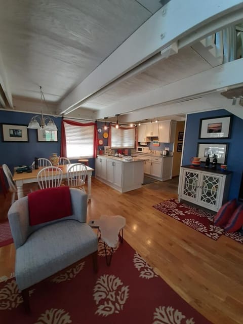 Downstairs area with loft above