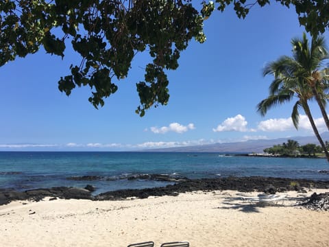 Beach nearby, sun loungers, beach towels