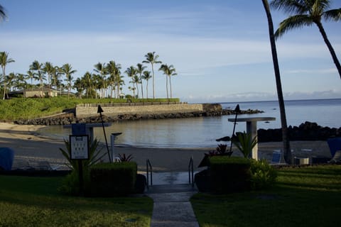 Beach nearby, sun loungers, beach towels