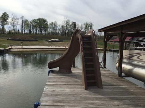 One of our many new features, a water slide with a dedicated water pump!