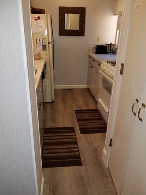 Kitchen with new quartz counters and new floor