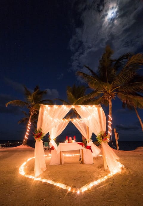 Outdoor banquet area