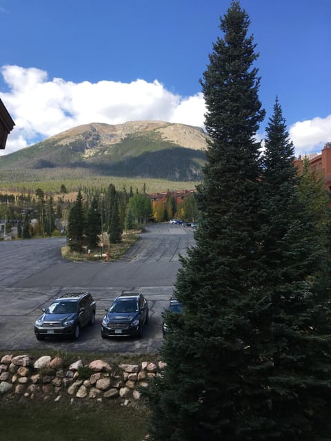 Buffalo Mountain from the front deck. Straight across is the clubhouse.