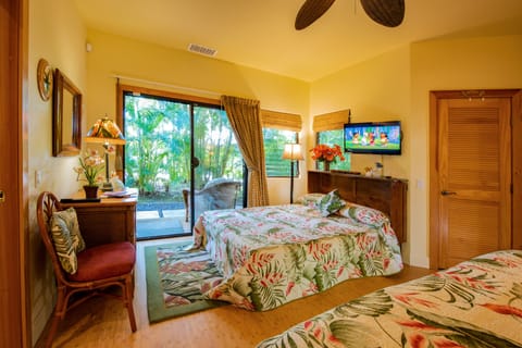 Queen size murphy bed with memory foam mattress.