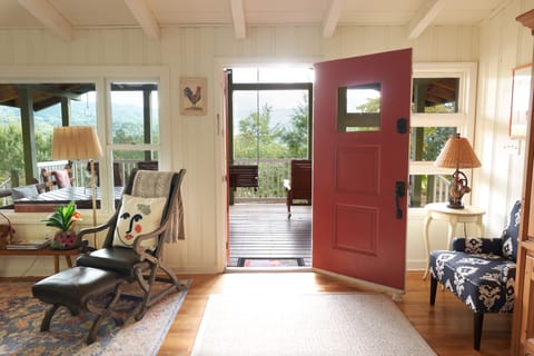 Direct access to the porch from the living room