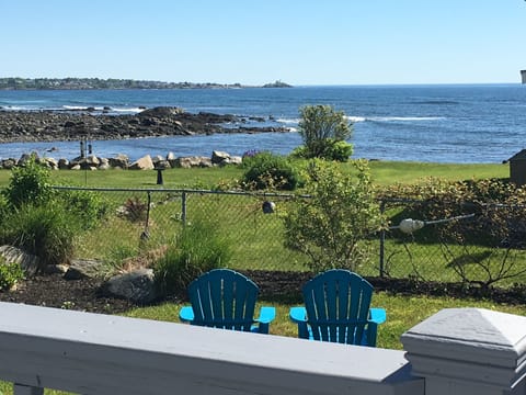View of the ocean & Nubble Light from the back deck