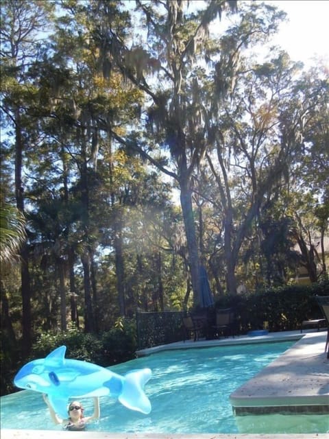 An infinity pool, a heated pool