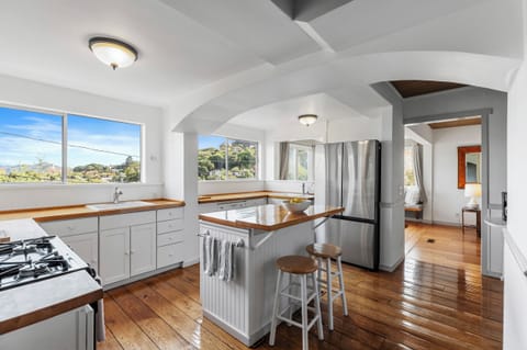 Bright kitchen with a view
