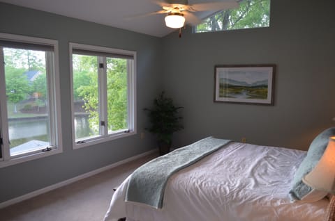 Master bedroom.  King size bed and beautiful lake view!