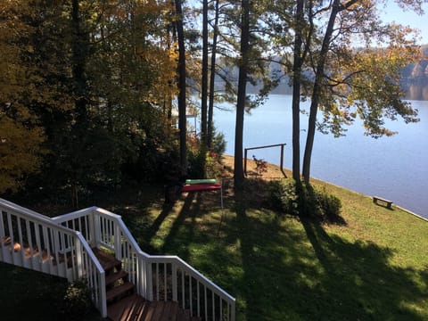 Main level deck view in the fall of the year.