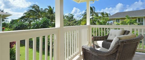 Master Suite lanai with view of the pool.