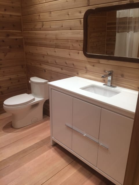 Main Bathroom Cedar Flooring