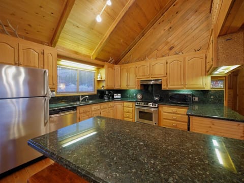 Kitchen is large enough for several chefs to save the group a bunch of money.