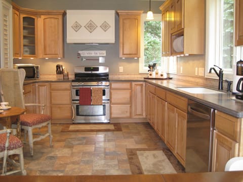 The view from the kitchen table and windows.