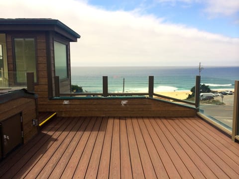 Upper Deck (Deck-2) - View of Beach, Ocean, Mountains,  Woods, and Devil's slide