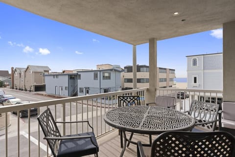 Ocean views and breezes can be enjoyed from the second level front balcony.