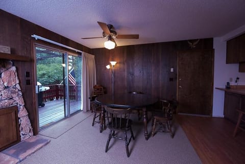 sliding glass door leading to deck