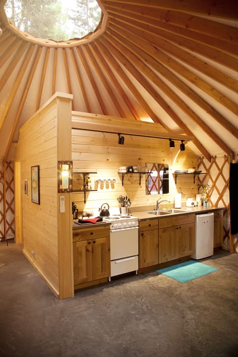 Yurt Kitchen and Skylight