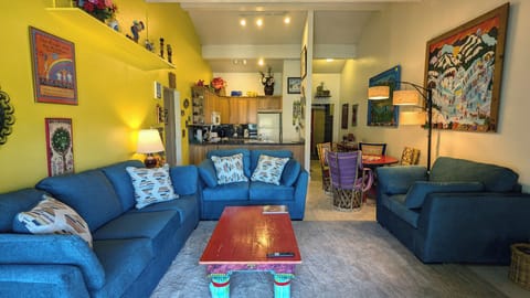 BC West Condo C-4 living room and kitchen