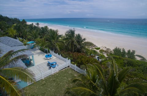 On the beach, sun loungers, beach towels