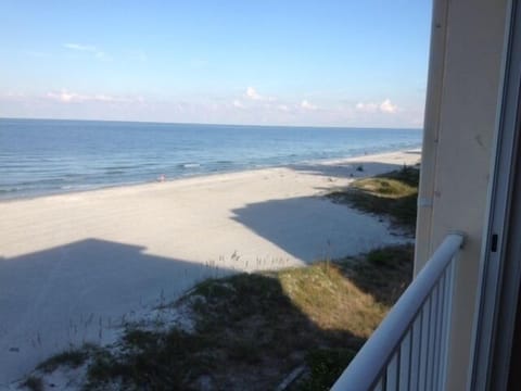 On the beach, sun loungers, beach towels