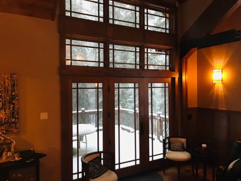 View out to the large deck. 