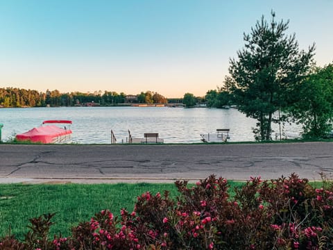 Summer sunset view from house