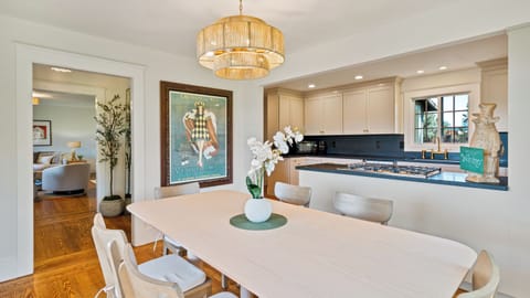 Dining Room - Seats 8-10 - doors open to porch, outdoor table & sunset views