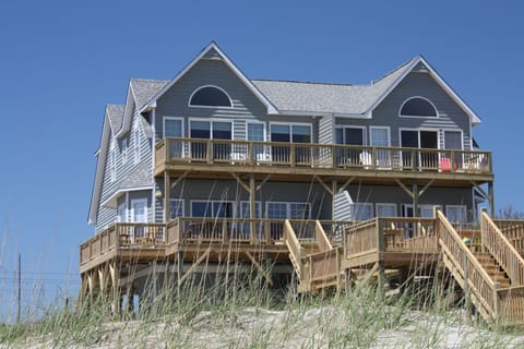 Ocean Villas from the beach notice brand new decking