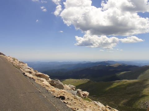 The front range from the Road to the summit of Pike's Peak