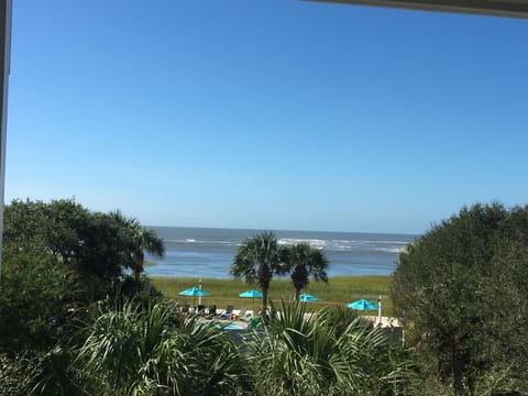 Beach nearby, sun loungers