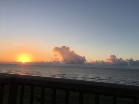 Sunrise from the front living room balcony